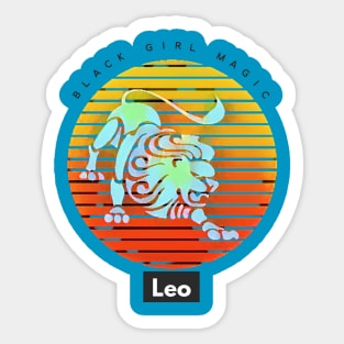 LEO Black Girl Magic (zodiac sign) Sticker